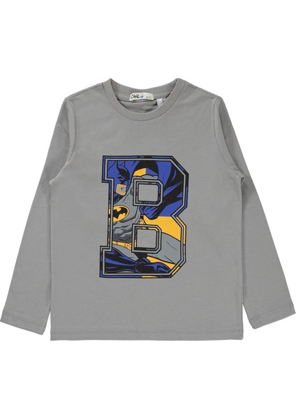 Erkek Çocuk Sweatshirt 6-9 Yaş Gri