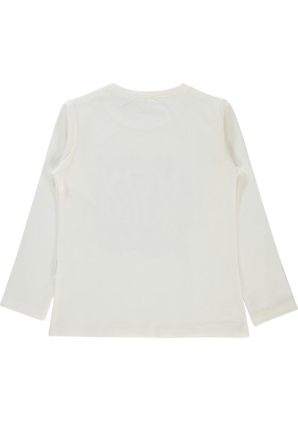 Kız Çocuk Sweatshirt 6-9 Yaş Ekru
