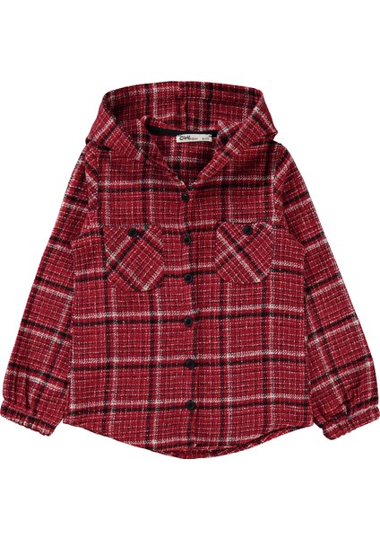 Kız Çocuk Gömlek 6-9 Yaş Bordo