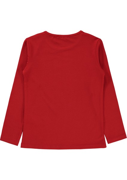 Kız Çocuk Sweatshirt 6-9 Yaş Kırmızı