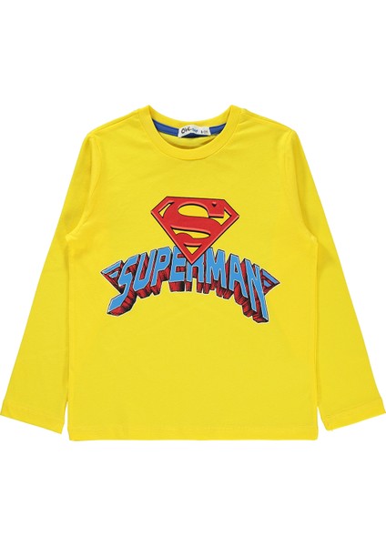 Erkek Çocuk Sweatshirt 6-9 Yaş Sarı