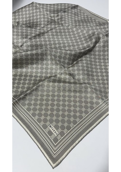 90 x 90 - %100 Saf Ipek Twill Eşarp - 03734