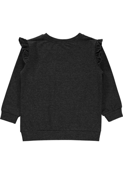 Kız Çocuk Sweatshirt 2-5 Yaş Antrasit