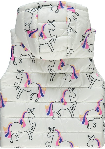 Kız Çocuk Kapüşonlu Yelek 2-5 Yaş Ekru modelleri