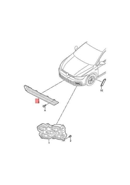 Panjur Farı Sağ Vw Golf8 Bm 20- (Oem No: 5H0941654F)