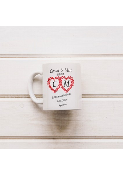 Evlilik Yıldönümü Hediyesi Kupa Bardak (1 Adet)