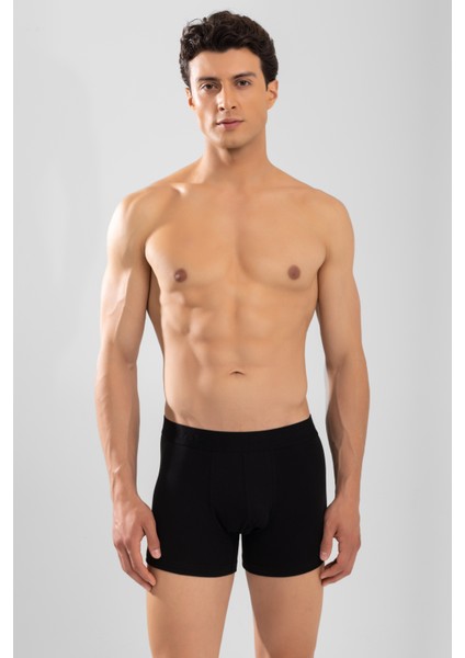 Erkek Compact Düz Boxer 3'lü Set 1110 Siyah