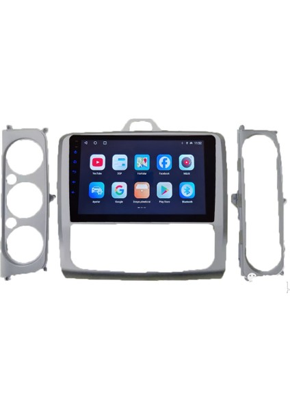 Ford Focus 2 (2005-2011Yıl) Android Sürüm 13 Kablosuz Carplay Navigasyon Multimedya 9 Inç Ekran 2G Ram + 32GB Hafıza Çerçeve ve arka görüş kamerası dahildir