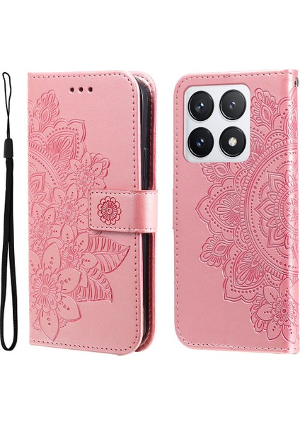 Xiaomi 14T Pro Pu Deri Cüzdan Çiçek Telefon Kapağı (Yurt Dışından)