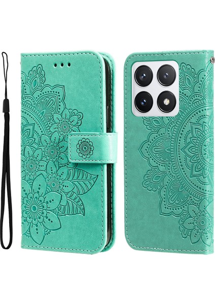 Xiaomi 14T Pro Pu Deri Cüzdan Çiçek Telefon Kapağı (Yurt Dışından)