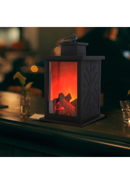 Dekoratif Şömine Desenli 3D Fener Masaüstü Gece Lambası (Yurt Dışından) fiyatları