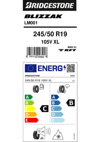 245/50 R19 105V Xl Rft Lm001 * 4X4 Kış Lastiği ( Üretim Yılı:2024 ) fiyatları
