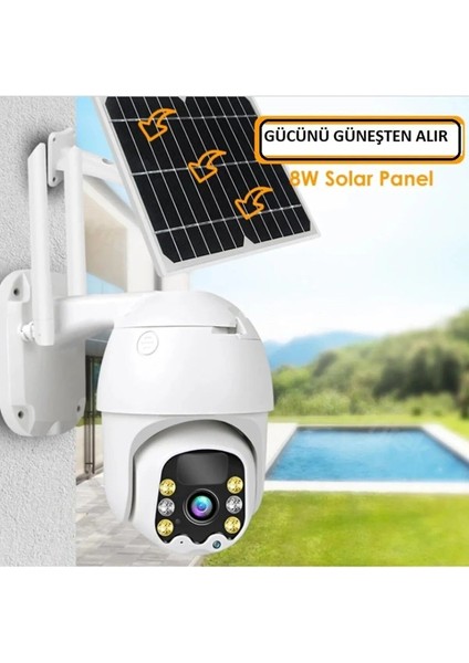 Sim Kartlı 4g Ptz 360 Hareketli Solar Güneş Enerjili 1080P Kamera Türkçe Program Son Sürüm fiyatları