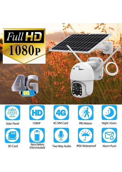 Sim Kartlı 4g Ptz 360 Hareketli Solar Güneş Enerjili 1080P Kamera Türkçe Program Son Sürüm modelleri