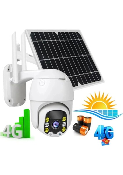 Sim Kartlı 4g Ptz 360 Hareketli Solar Güneş Enerjili 1080P Kamera Türkçe Program Son Sürüm indirimleri
