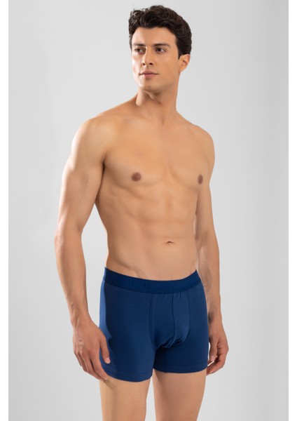 Erkek Compact Düz Boxer 3'lü Set 1110 Lacivert