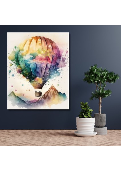 Sayılarla Boyama Hobi Seti Renkli Baskılı (Çerçeveli) 40X450 Cm: Renkli Balon