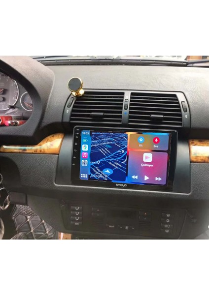 Bmw E46 (1995-2005)Android Sürüm 13 Kablosuz Carplay Navigasyon Multimedya 9 Inç Ekran 4G Ram + 64GB Hafıza Çerçeve ve arka görüş kamerası ile fırsatları