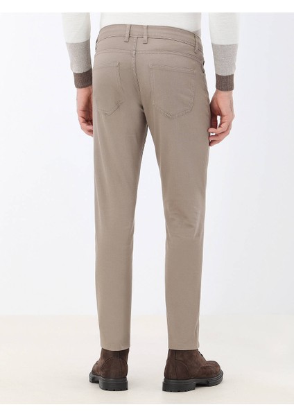 Fındık Düz Dokuma Slim Fit Casual Pamuk Karışımlı Pantolon