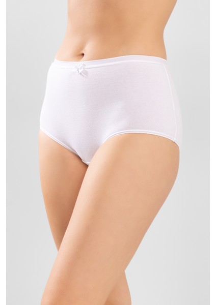 Kadın Düz Bato Külot 3'lü Set 8806 Beyaz