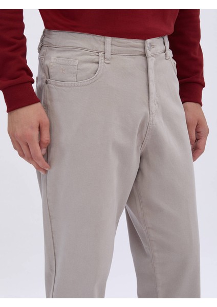Bej Dokuma Carrot Fit Casual Pamuk Karışımlı Pantolon fırsatları