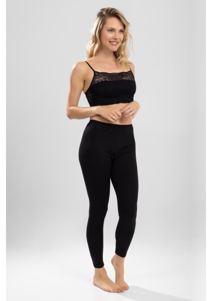 Kadın Uzun Düz Tayt 8906 Siyah fırsatları