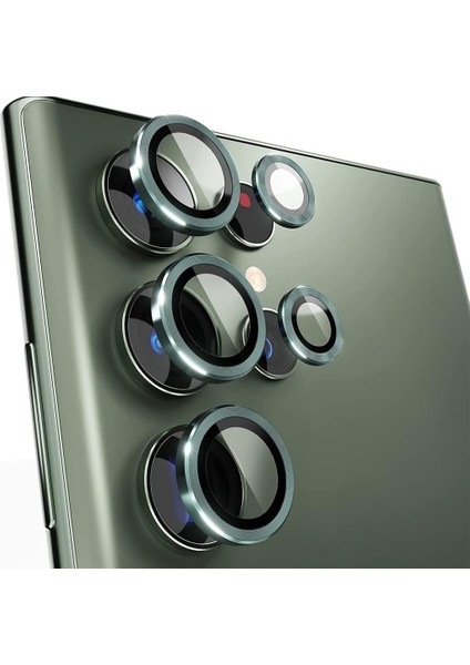 Samsung Galaxy S23 Ultra Kamera Koruyucu Green