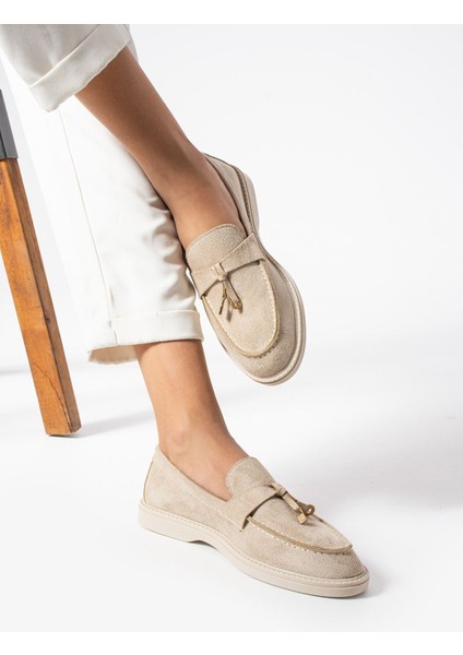 Toka Detaylı Rahat Kalıp Süet Kadın Loafer Ayakkabı fiyatları