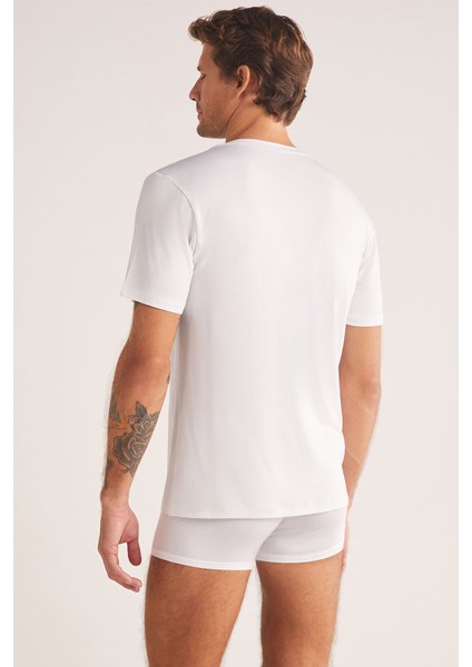 Emilio V Yaka Modal Erkek Tshirt Byz