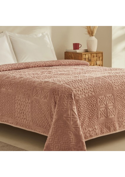 Rita Çift Kişilik Emboss Battaniye Pudra fiyatları