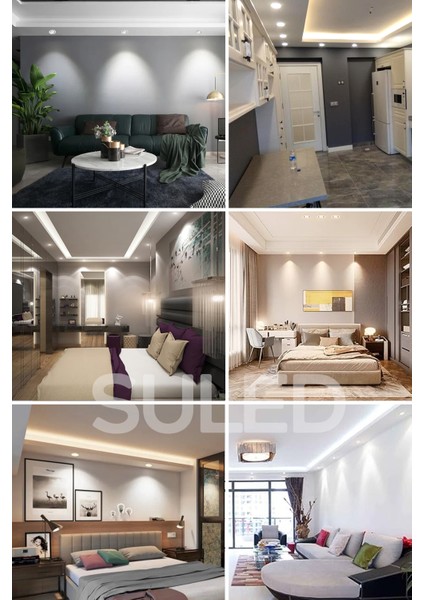 6 W - 2'li Set Gömme Spot Işık 540LM Beyaz Işık Tasarruflu fiyatları