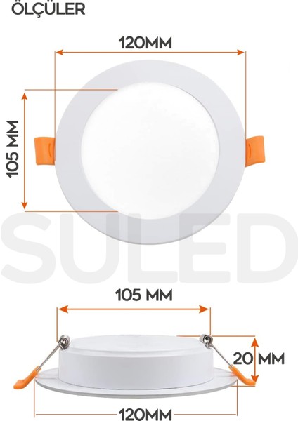 6 W - 2'li Set Gömme Spot Işık 540LM Beyaz Işık Tasarruflu modelleri