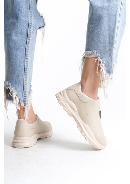 Kadın Önü Fermuarlı Rahat Hafif Tabanlı Günlük Ayakkabı modelleri