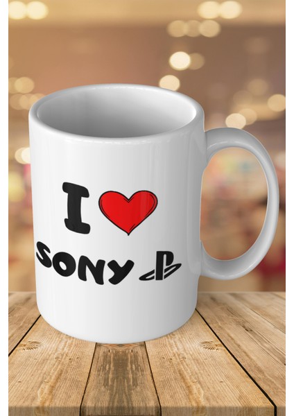 I Love Sony Baskılı Kupa