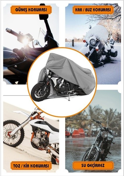 Carguard Royal Alloy Gp 125 Fitilli Motosiklet Brandası Çadır Örtü - Miflonlu