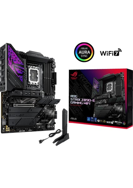 ROG STRIX Z890-E GAMING WIFI Intel Z890 8800MHZ DDR5 LGA1851 DP HDMI 2xUSB4 7x M2 USB3.2 WiFi 7 + BT AURA RGB 5Gbit LAN ATX (ROG STRIX Z890-E GAMING WIFI) Anakart