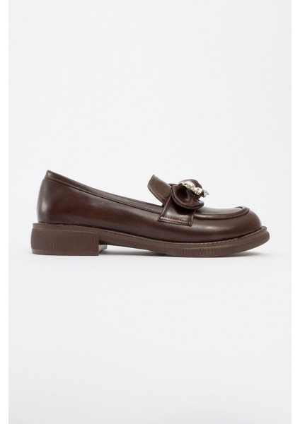 Arden Kahve Cilt Kadın Loafer