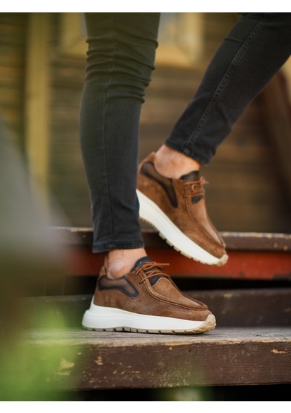 TAN DUBLİN 2525 HAKİKİ DERİ ERKEK SNEAKER TABA