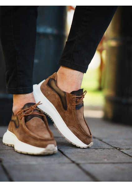 TAN DUBLİN 2525 HAKİKİ DERİ ERKEK SNEAKER TABA
