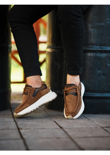 TAN DUBLİN 2525 HAKİKİ DERİ ERKEK SNEAKER TABA