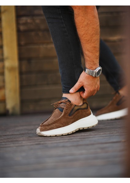 TAN DUBLİN 2525 HAKİKİ DERİ ERKEK SNEAKER TABA