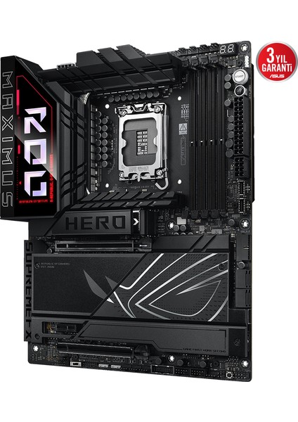 ROG MAXIMUS Z890 HERO Intel Z890 9200MHZ DDR5 LGA1851 HDMI 2xUSB4 6x M2 USB3.2 WiFi 7 + BT AURA RGB 5Gbit + 2.5Gbit LAN (ROG MAXIMUS Z890 HERO) Anakart