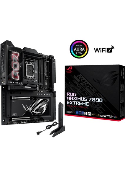 ROG MAXIMUS Z890 EXTREME Intel Z890 9200MHZ DDR5 LGA1851 HDMI 2xThunderbolt 5 6x M2 USB3.2 WiFi 7 + BT AURA RGB 10Gbit + 2.5Gbit LAN ATX (ROG MAXIMUS Z890 EXTREME) Anakart