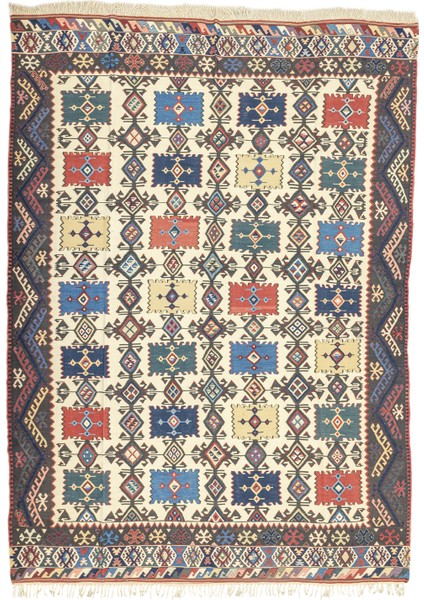 Cliff Etnik Tasarımlı Yün Kilim 234X303 cm