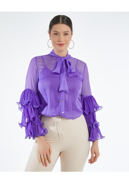 Kadın Mor Gömlek 35215 fiyatları