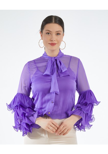 Kadın Mor Gömlek 35215 fırsatları