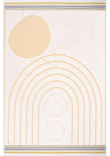 Soft Bohem Baş Havlusu - Bej / Hardal - 50X70 cm
