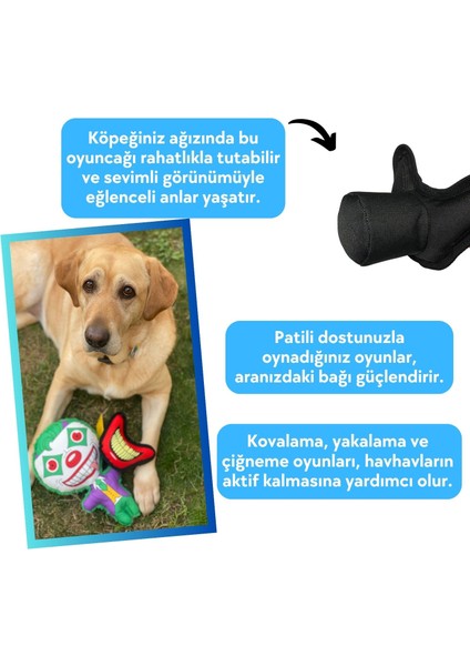 Cadılar Bayramı Temalı Köpek Oyuncak Seti Sesli Peluş Joker ve Joker Ağız Köpek Oyuncakları