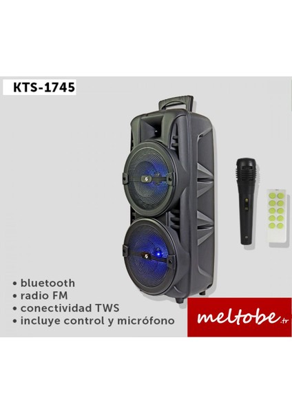 KTS-1745 8 Inch Bluetooth Hoparlör