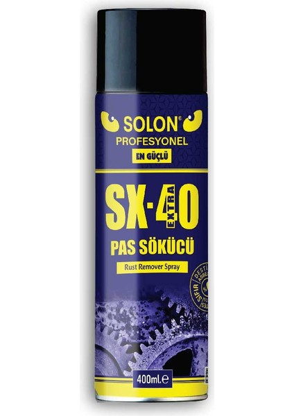 20 Adet (1 Koli) Extra Güçlü Profesyonel SX-40 Pas Sökücü Sprey 400 Ml.